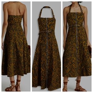 🅽🆆🆃 Nicholas Delilah Buckle-detailed Cotton-blend Twill Halterneck Midi Dress